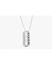 Tateossian - Metallic Blade Id Tag Necklace In Silver for Men - Lyst
