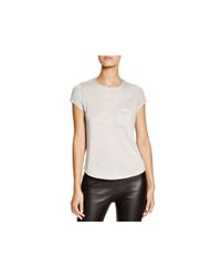 VINCE | Silver Mouline Shirttail Pocket Tee | Lyst