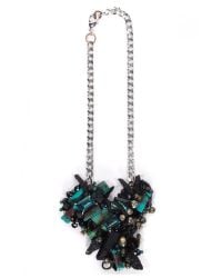 Subversive Jewelry | Blue Turquoise And Black Quartz Couture Necklace | Lyst