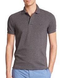 Lacoste | Gray Tonal Croc Pique Polo for Men | Lyst
