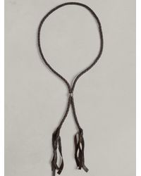 John Varvatos | Black Leather Lariette for Men | Lyst