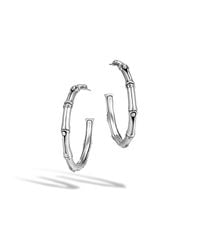 John Hardy | Metallic Bamboo Medium Hoop Earrings | Lyst