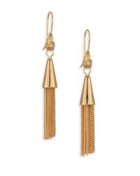 Eddie Borgo | Metallic Small Chain Tassel Earrings | Lyst