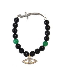 CB Bronfman | Black Diamond Eye Bead Bracelet | Lyst