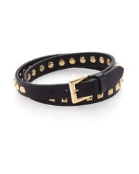 Valentino | Black Studded Wrap Bracelet for Men | Lyst