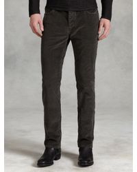John Varvatos | Brown Slim Fit Jean W Horn Shank Button for Men | Lyst