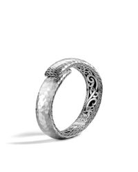 John Hardy | Metallic Classic Chain Hammered Kick Cuff | Lyst