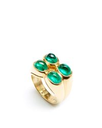 Fd Gallery | Green Bulgari Emerald and Gold Ring | Lyst