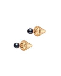 Vita Fede | Pink Titan Stone Earrings In Rose Gold And Black Pearl | Lyst