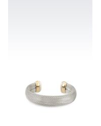 Emporio Armani | Metallic Bracelet In Gold-plated Steel And Mother-of-pearl | Lyst