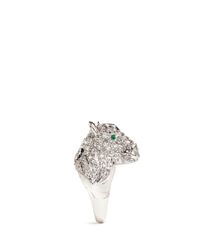 Kenneth Jay Lane | Metallic Crystal Pavé Horse Head Ring | Lyst