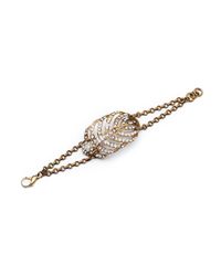 Lulu Frost - Brown Goldtone Drift Bracelet - Lyst