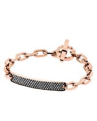 Michael Kors | Gold Pavé Id Toggle Bracelet | Lyst