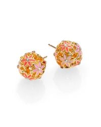 kate spade new york | Multicolor Wallflower Enamel Stud Earrings | Lyst