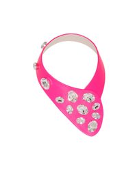 FLorian | Pink Leather Collar | Lyst