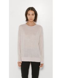 Vince | Natural Relaxed Drop Shoulder Crew | Lyst
