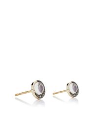 Noor Fares | Gray Blue Moonstone Tilsam Eclipse Stud Earrings | Lyst