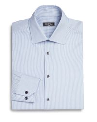 Saks Fifth Avenue | Blue Striped Cotton Dress Shirt for Men | Lyst