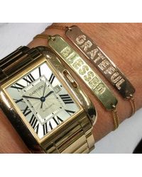 Anne Sisteron - Pink 14kt Rose Gold Diamond Blessed Bracelet - Lyst