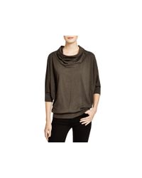 Velvet By Graham & Spencer | Gray Cowl Neck Batwing Top | Lyst