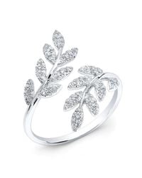Anne Sisteron - Metallic 14kt White Gold Diamond Branch Ring - Lyst