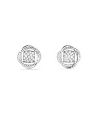 David Yurman | White Infinity Earrings With Diamonds | Lyst