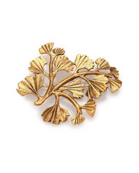 Oscar de la Renta | Metallic Fern Brooch | Lyst