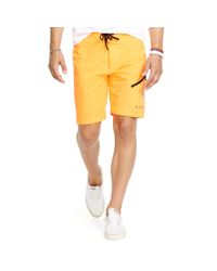 Ralph Lauren | Orange 9" Solid White Cap Swim Trunk for Men | Lyst