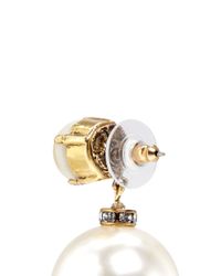 Erickson Beamon | White 'lady & The Tramp' Xl Faux Pearl Crystal Drop Earrings | Lyst