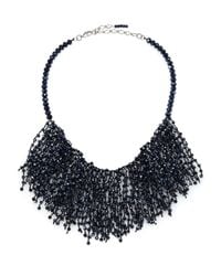 Marina Rinaldi | Blue Lynette Beaded Bib Necklace | Lyst