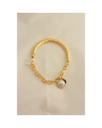 Peyton William Handmade Jewelry | White Hammered Vermeil Bracelet | Lyst