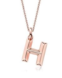 Monica Vinader | Metallic Alphabet Pendant H | Lyst