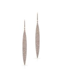 Anne Sisteron | Metallic 14kt Rose Gold Diamond Petal Drop Earrings | Lyst