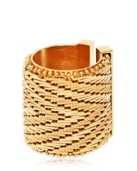 Givenchy | Metallic Wide Golden Flat-chain Ring | Lyst