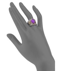 Konstantino | Metallic Erato Amethyst, 18k Yellow Gold & Sterling Silver Ring | Lyst