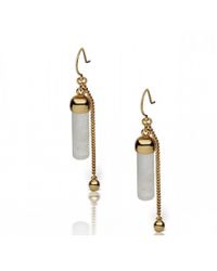 Maniamania | Gray Idol 18Kt Gold Vermeil Earring | Lyst