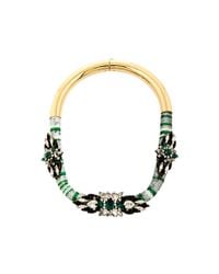 Shourouk | Mamba Silver Green Necklace | Lyst