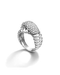 John Hardy | Metallic Cross-Over Ring | Lyst