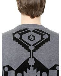 Givenchy | Gray Carpet Motif Wool Jacquard Sweater for Men | Lyst
