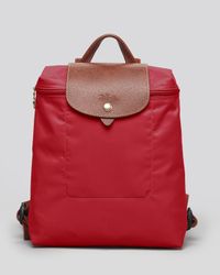 Longchamp | Red Le Pliage Backpack | Lyst
