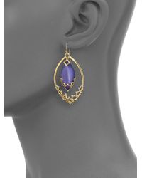 Alexis Bittar | Blue Imperial Lucite & Crystal Georgian Lace Orbiting Wire Drop Earrings | Lyst
