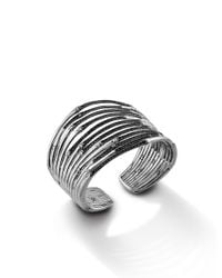 John Hardy | Metallic Bamboo Wide Flex Cuff | Lyst