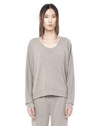 Alexander Wang | Gray Lightweight French Terry Sweatshirt | Lyst