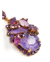 Aerin | Purple X Erickson Beamon Crystal Drop Earrings | Lyst
