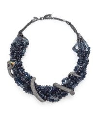 Alexis Bittar | Blue Elements Dark Alchemy Crystal Serpent Torsade Bib Necklace | Lyst
