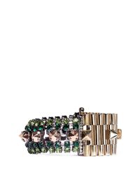 Iosselliani | Green Crystal And Stone Chain Bracelet | Lyst