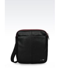 Armani Jeans | Black Cross Body Bag In Faux Leather for Men | Lyst