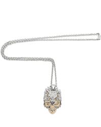 Alexander McQueen | Metallic Skull Owlet Pendant | Lyst