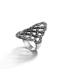 John Hardy | Black Small Saddle Ring | Lyst