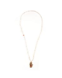 Lulu Frost - White George Frost G. Frost Beaded Loving Palm Pendant - Lyst